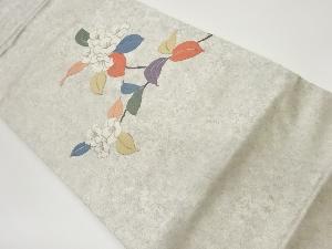 引箔花模様刺繍名古屋帯